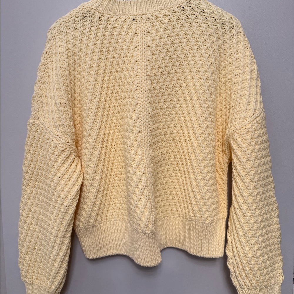 New Vince Textured Yellow Women’s Sweater Size M - Picture 3 of 4